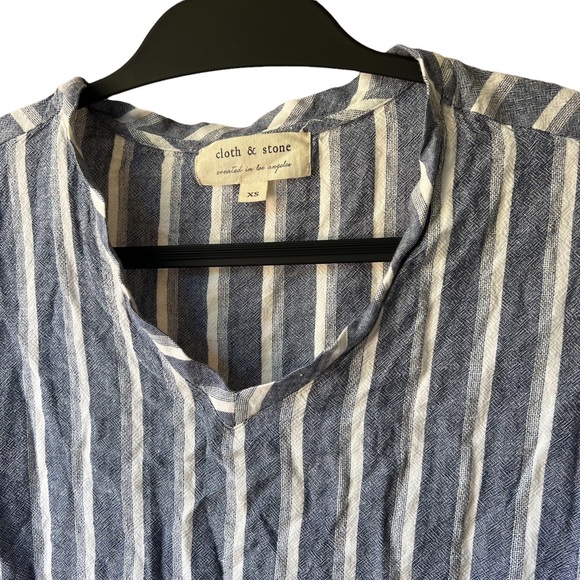 Cloth & Stone Linen Blend Relaxed Stripe Top - Picture 7 of 9